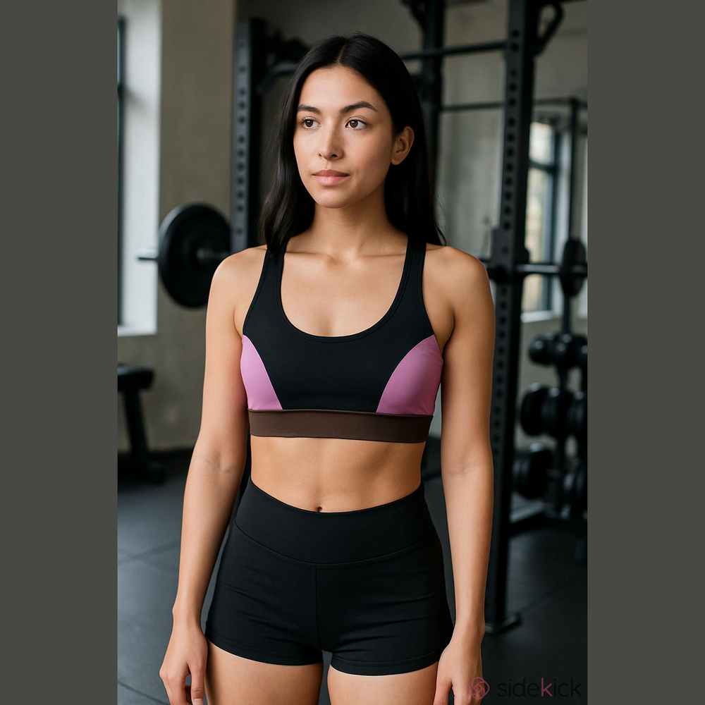 Hurley pull over workout bra pink brown black NWT Woman’s Medium